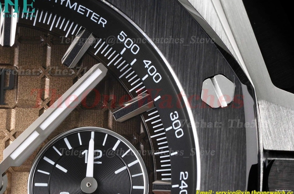 APF Brown Oak SS 43mm Offshore Black Royal RU Chrono A7750 0402